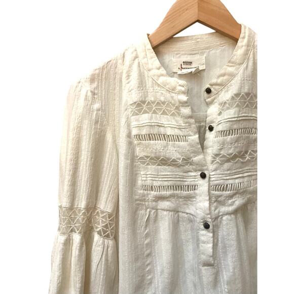 Anthropologie Embroidered Haley Lace Tunic SZ M Boho Style High-Low - Picture 4 of 9